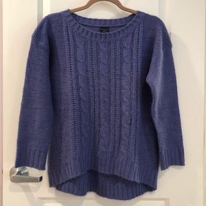 Blue Cable-knit Sweater